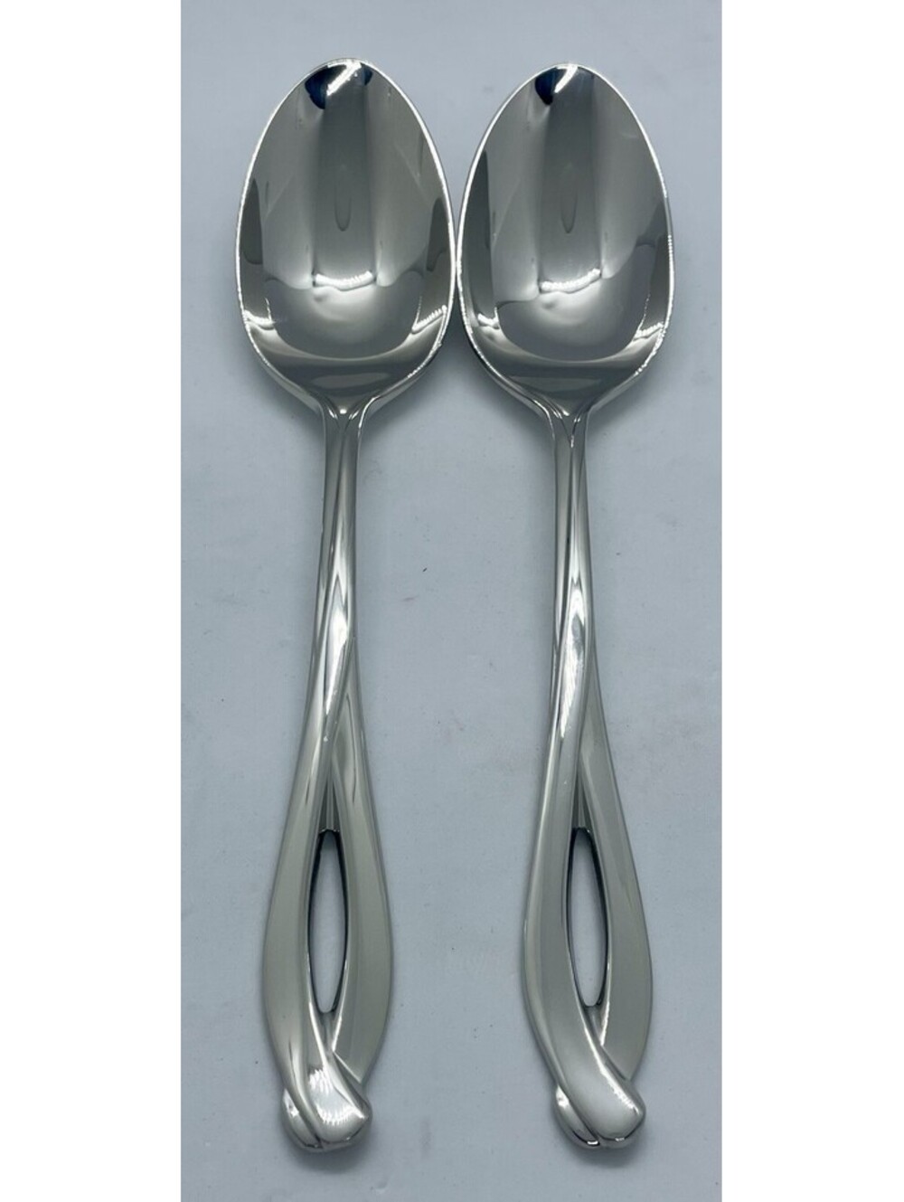 (2) Lenox DEBUT 18/8 Stainless Japan Kirk Stieff Collection Place Spoon Lot ~7”